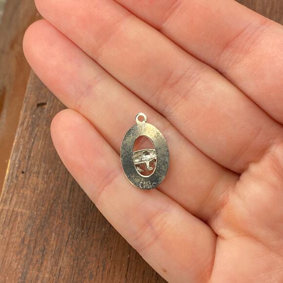 Vintage Crea 925 Sterling Silver "Yellowstone Nat Pk" Bear Pendant Charm - Picture 2 of 3